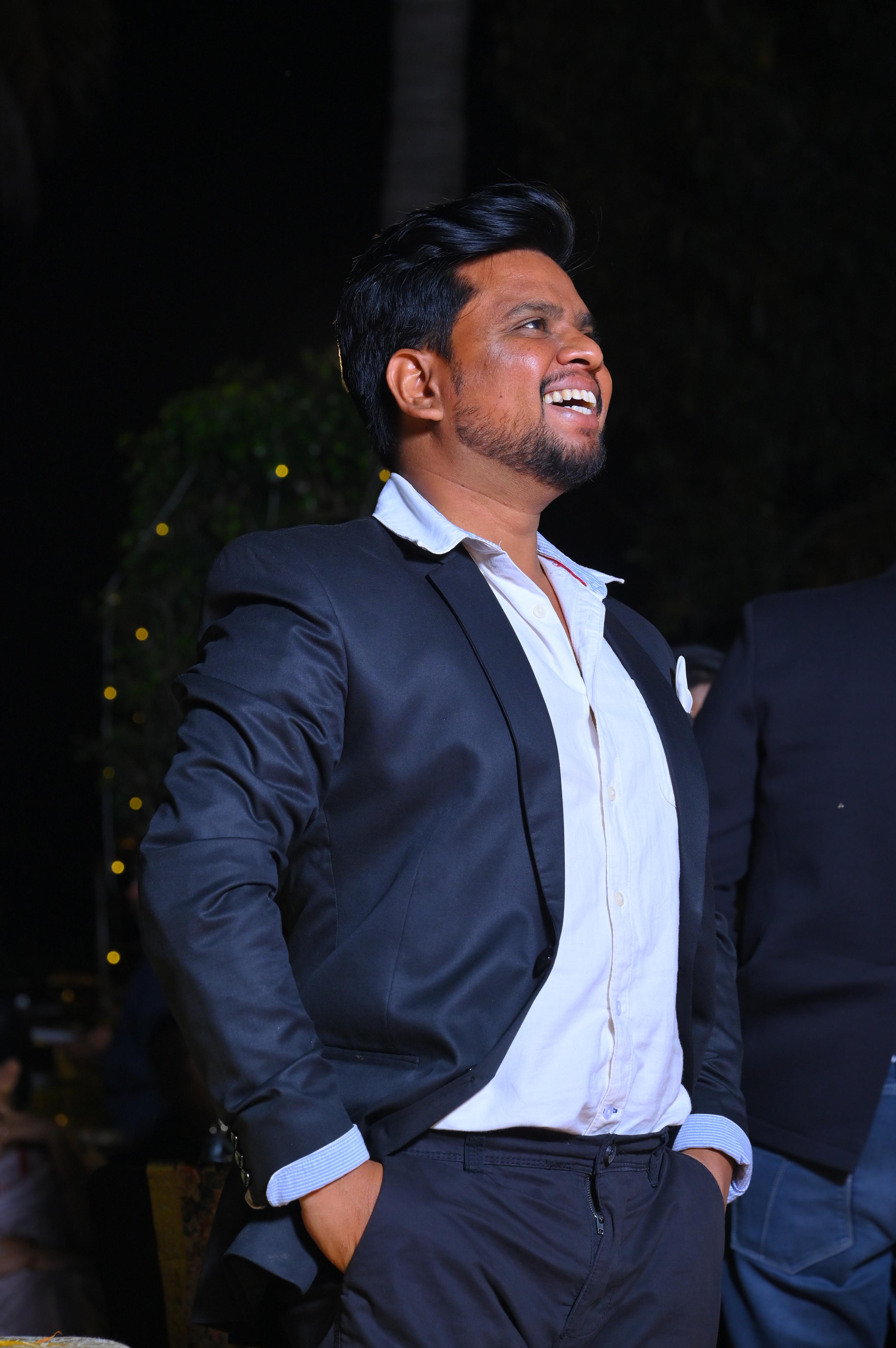 Bardapure founder at an event